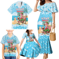 Christmas In July Family Matching Mermaid Dress and Hawaiian Shirt I Am The Flamingo Elf - Wonder Print Shop