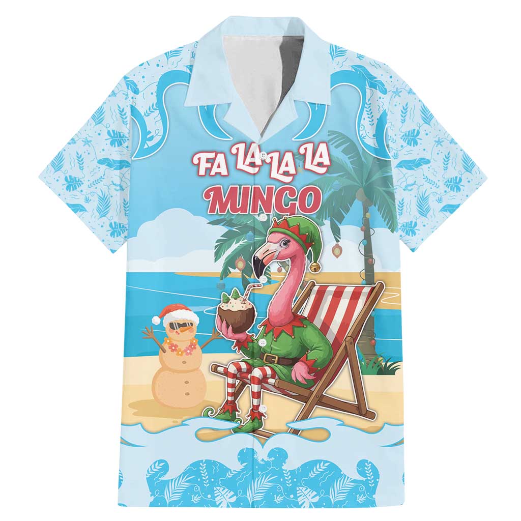 Christmas In July Family Matching Mermaid Dress and Hawaiian Shirt I Am The Flamingo Elf - Wonder Print Shop