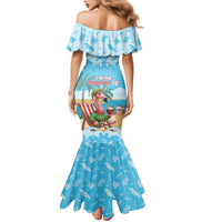 Christmas In July Family Matching Mermaid Dress and Hawaiian Shirt I Am The Flamingo Elf - Wonder Print Shop