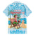 Christmas In July Family Matching Off Shoulder Maxi Dress and Hawaiian Shirt I Am The Flamingo Elf - Wonder Print Shop