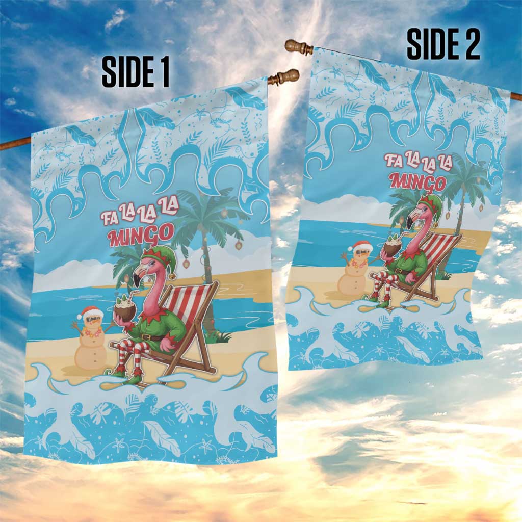 Christmas In July Garden Flag I Am The Flamingo Elf - Wonder Print Shop