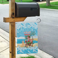 Christmas In July Garden Flag I Am The Flamingo Elf - Wonder Print Shop