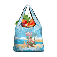 Christmas In July Grocery Bag I Am The Flamingo Elf - Wonder Print Shop