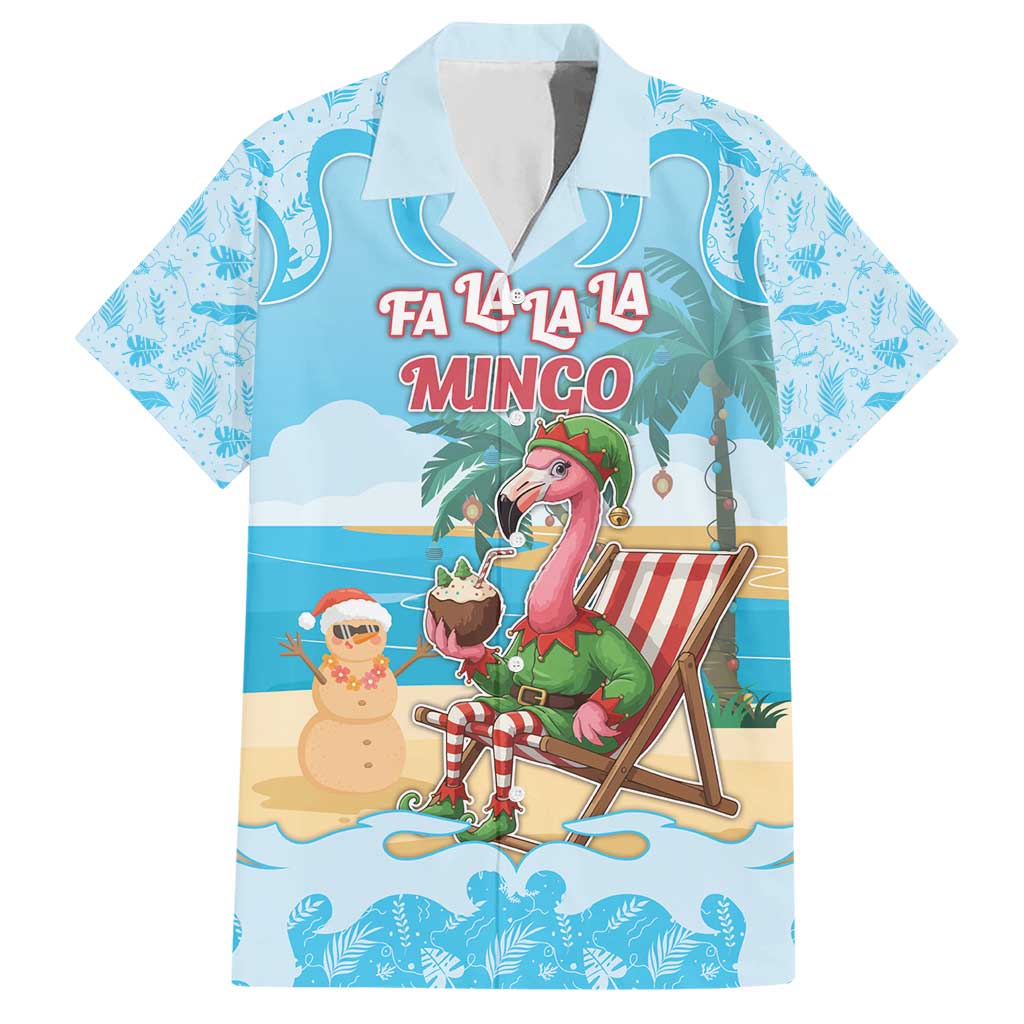 Christmas In July Hawaiian Shirt I Am The Flamingo Elf - Wonder Print Shop