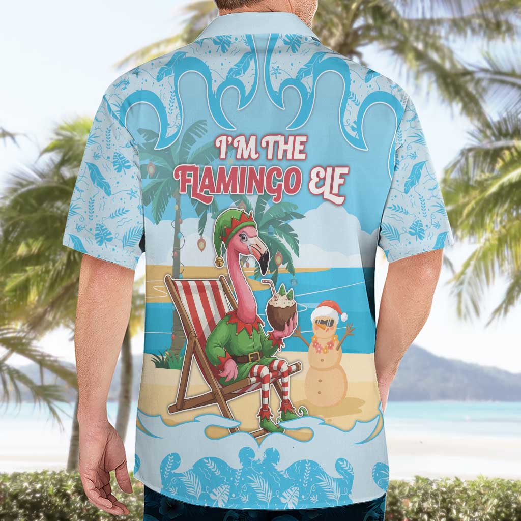 Christmas In July Hawaiian Shirt I Am The Flamingo Elf - Wonder Print Shop