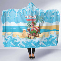 Christmas In July Hooded Blanket I Am The Flamingo Elf - Wonder Print Shop