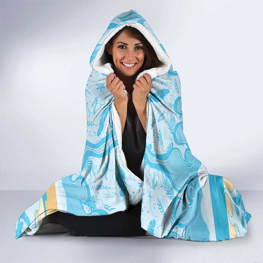 Christmas In July Hooded Blanket I Am The Flamingo Elf - Wonder Print Shop