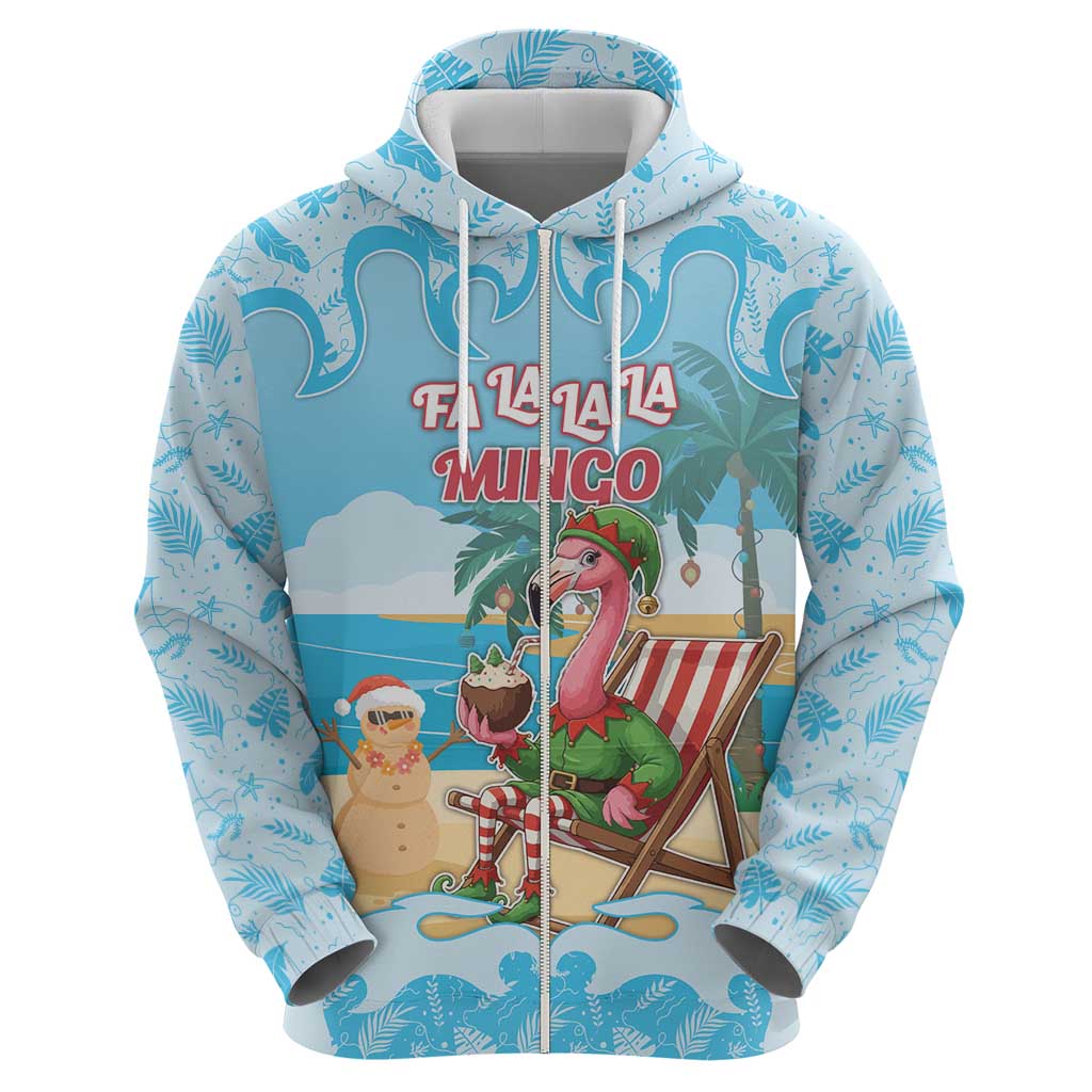 Christmas In July Hoodie I Am The Flamingo Elf - Wonder Print Shop