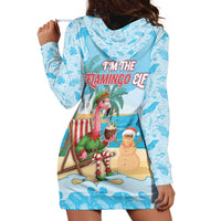 Christmas In July Hoodie Dress I Am The Flamingo Elf - Wonder Print Shop