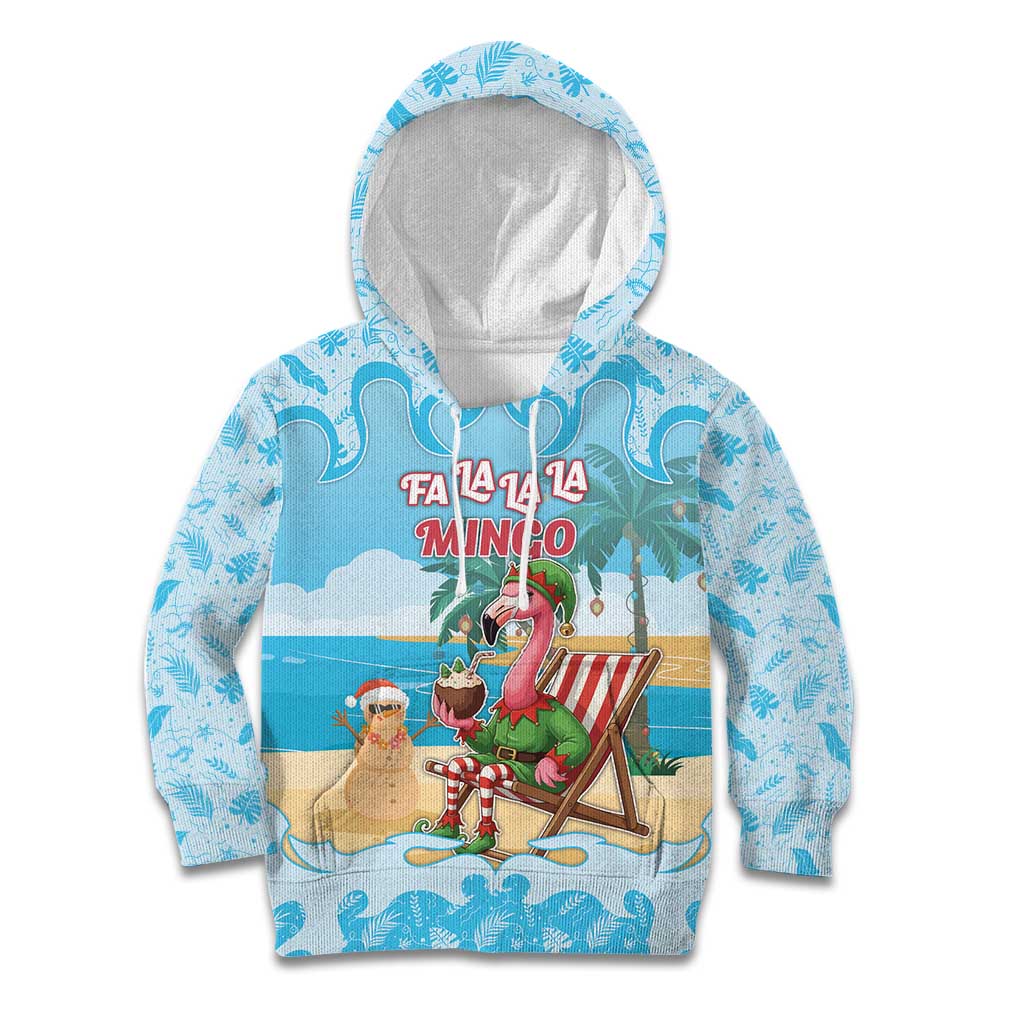 Christmas In July Kid Hoodie I Am The Flamingo Elf - Wonder Print Shop