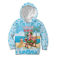 Christmas In July Kid Hoodie I Am The Flamingo Elf - Wonder Print Shop