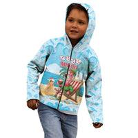 Christmas In July Kid Hoodie I Am The Flamingo Elf - Wonder Print Shop