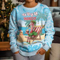 Christmas In July Kid Ugly Christmas Sweater I Am The Flamingo Elf - Wonder Print Shop