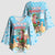 Christmas In July Kimono Sleeve Blouse I Am The Flamingo Elf - Wonder Print Shop
