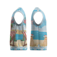 Christmas In July Christmas Knitted V-Neck Vest I Am The Flamingo Elf - Wonder Print Shop