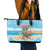Christmas In July Leather Tote Bag I Am The Flamingo Elf - Wonder Print Shop