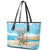 Christmas In July Leather Tote Bag I Am The Flamingo Elf - Wonder Print Shop