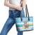 Christmas In July Leather Tote Bag I Am The Flamingo Elf - Wonder Print Shop