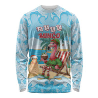 Christmas In July Long Sleeve Shirt I Am The Flamingo Elf - Wonder Print Shop