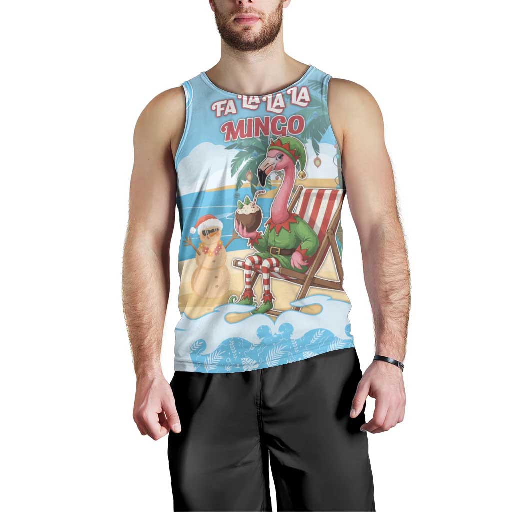 Christmas In July Men Tank Top I Am The Flamingo Elf - Wonder Print Shop