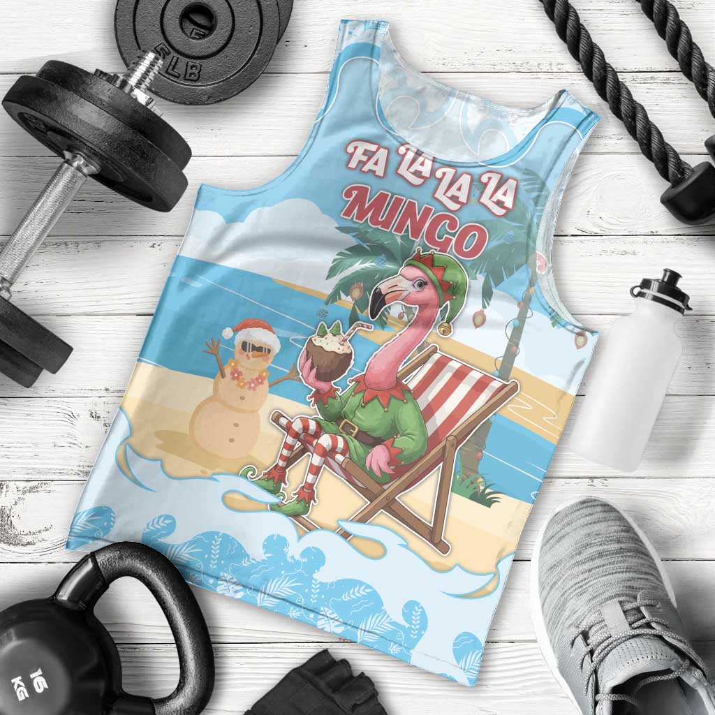 Christmas In July Men Tank Top I Am The Flamingo Elf - Wonder Print Shop