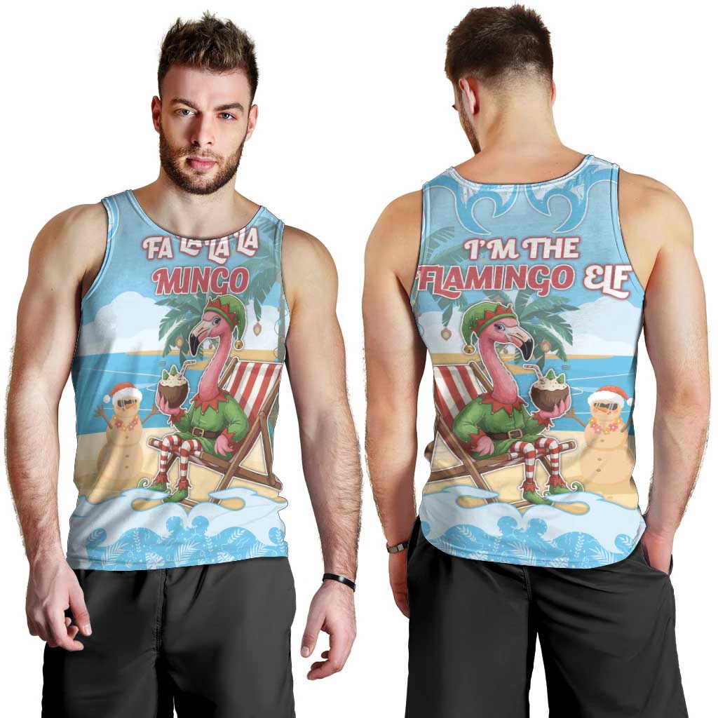 Christmas In July Men Tank Top I Am The Flamingo Elf - Wonder Print Shop