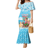 Christmas In July Mermaid Dress I Am The Flamingo Elf - Wonder Print Shop