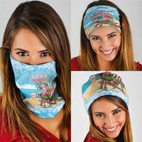 Christmas In July Neck Gaiter I Am The Flamingo Elf - Wonder Print Shop