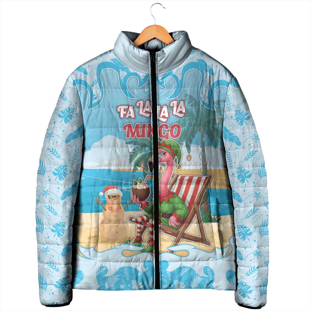 Christmas In July Padded Jacket I Am The Flamingo Elf - Wonder Print Shop