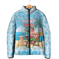 Christmas In July Padded Jacket I Am The Flamingo Elf - Wonder Print Shop