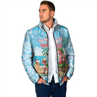 Christmas In July Padded Jacket I Am The Flamingo Elf - Wonder Print Shop