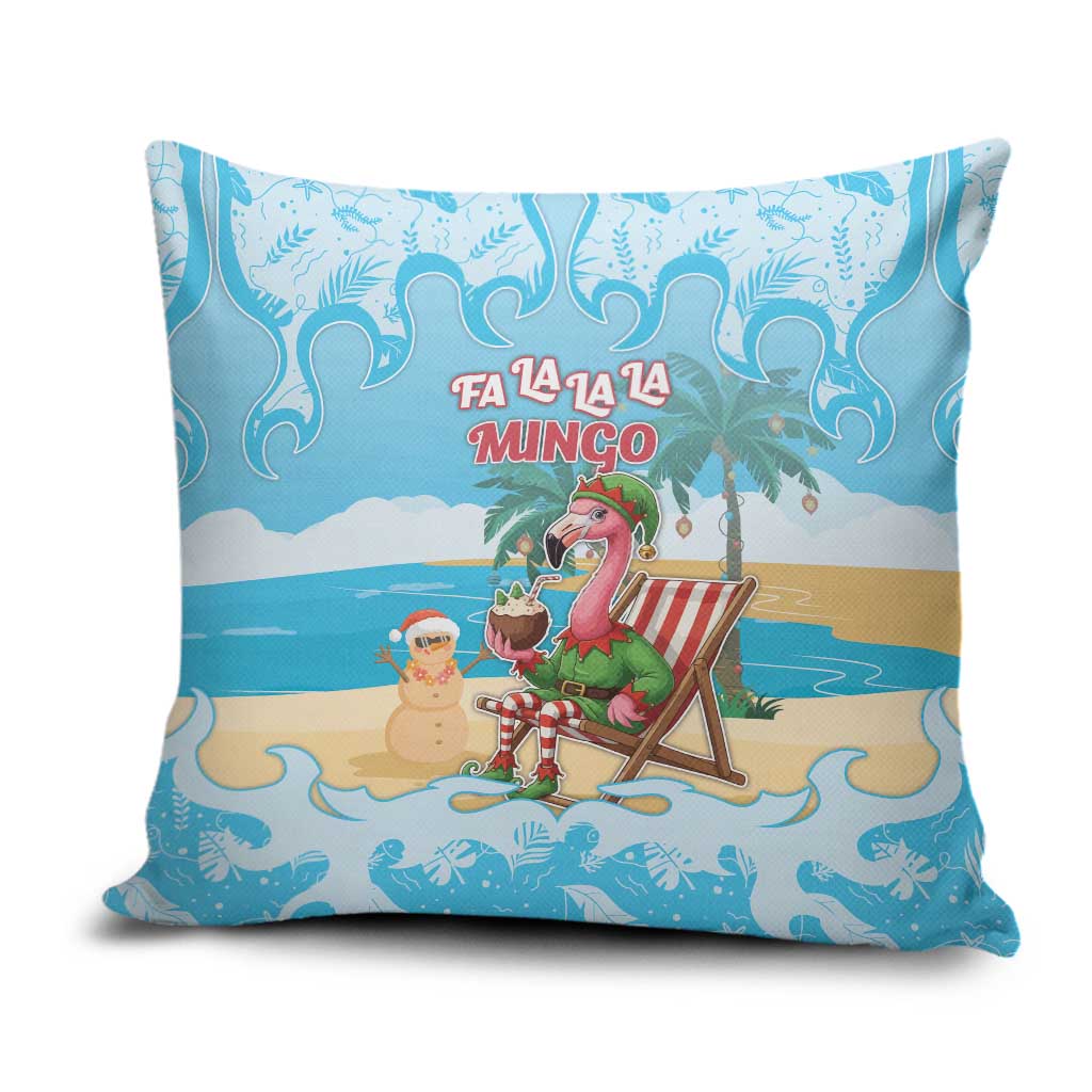 Christmas In July Pillow Cover I Am The Flamingo Elf - Wonder Print Shop