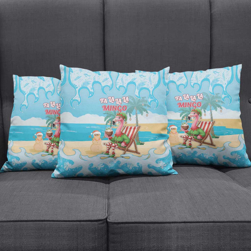 Christmas In July Pillow Cover I Am The Flamingo Elf - Wonder Print Shop