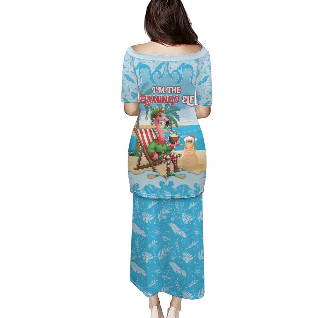 Christmas In July Puletasi I Am The Flamingo Elf - Wonder Print Shop