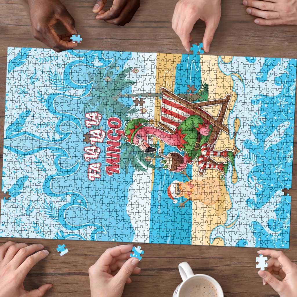 Christmas In July Puzzle I Am The Flamingo Elf - Wonder Print Shop