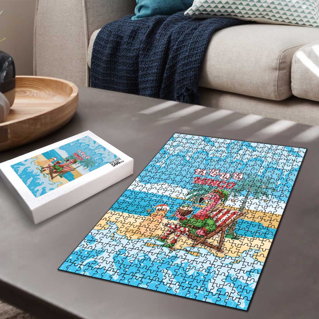 Christmas In July Puzzle I Am The Flamingo Elf - Wonder Print Shop