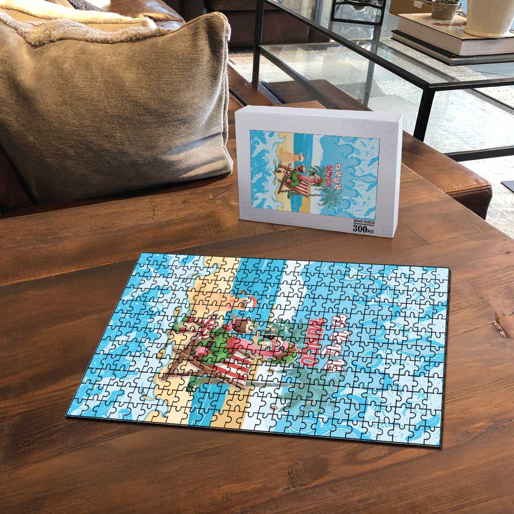 Christmas In July Puzzle I Am The Flamingo Elf - Wonder Print Shop