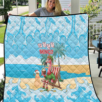 Christmas In July Quilt I Am The Flamingo Elf - Wonder Print Shop