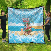 Christmas In July Quilt I Am The Flamingo Elf - Wonder Print Shop