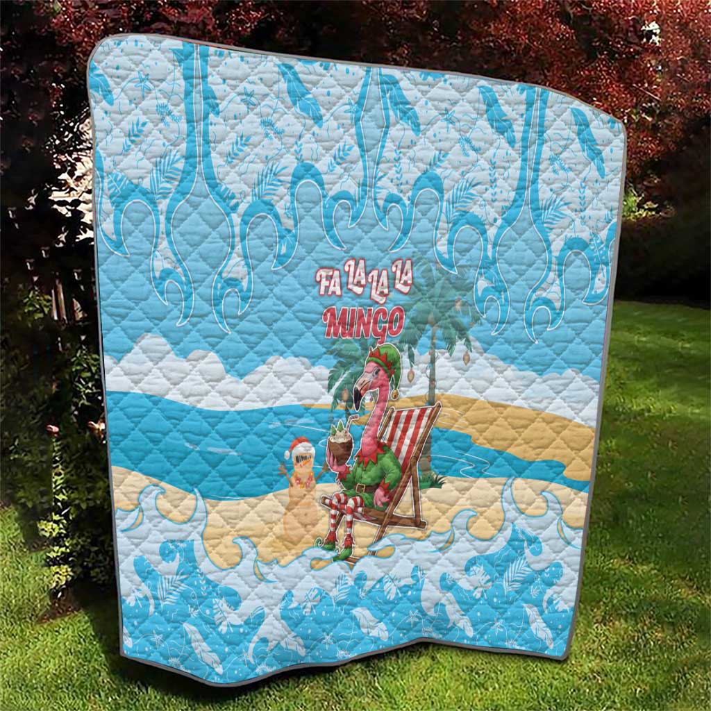 Christmas In July Quilt I Am The Flamingo Elf - Wonder Print Shop