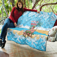 Christmas In July Quilt I Am The Flamingo Elf - Wonder Print Shop