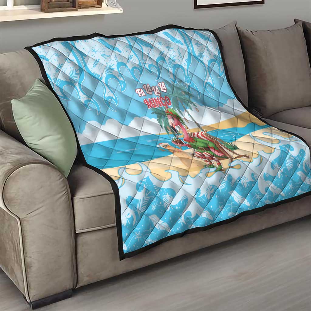 Christmas In July Quilt I Am The Flamingo Elf - Wonder Print Shop