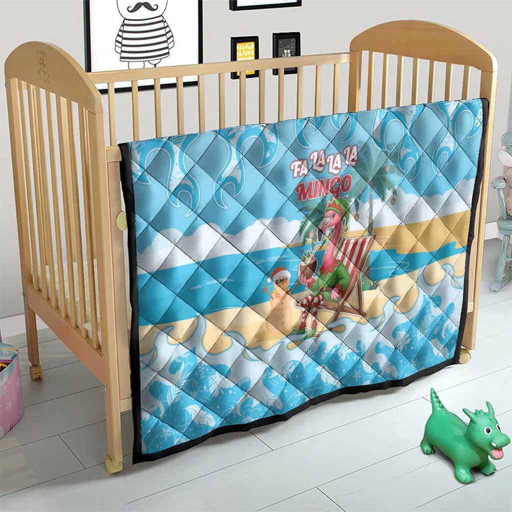 Christmas In July Quilt I Am The Flamingo Elf - Wonder Print Shop