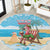 Christmas In July Round Carpet I Am The Flamingo Elf - Wonder Print Shop