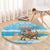 Christmas In July Round Carpet I Am The Flamingo Elf - Wonder Print Shop