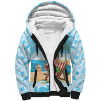 Christmas In July Sherpa Hoodie I Am The Flamingo Elf - Wonder Print Shop