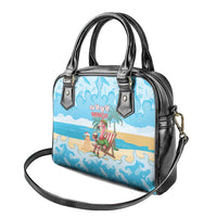 Christmas In July Shoulder Handbag I Am The Flamingo Elf - Wonder Print Shop
