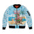 Christmas In July Sleeve Zip Bomber Jacket I Am The Flamingo Elf - Wonder Print Shop