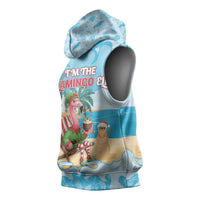 Christmas In July Sleeveless Hoodie I Am The Flamingo Elf - Wonder Print Shop