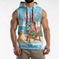 Christmas In July Sleeveless Hoodie I Am The Flamingo Elf - Wonder Print Shop